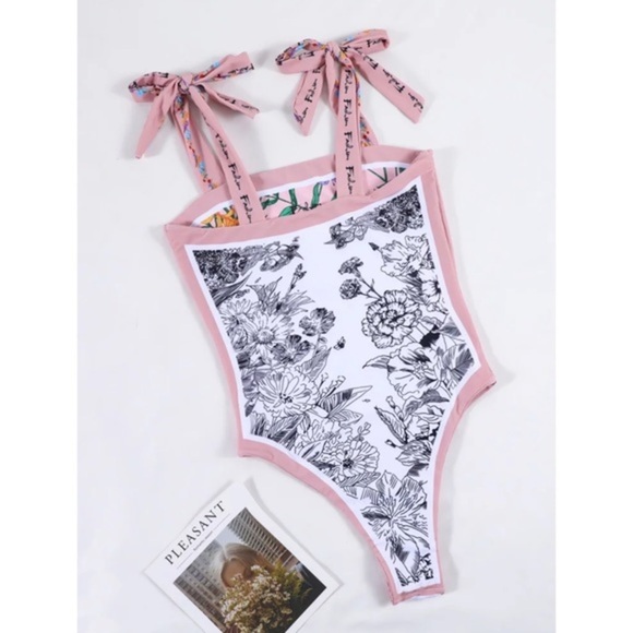 One Piece Reversible Swimsuit Bodysuits Summer Bathing Suit - Picture 10 of 14